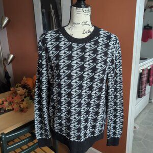 Lou and Gray Black & White Crew Neck Women’s Sweater  NWT Sz M